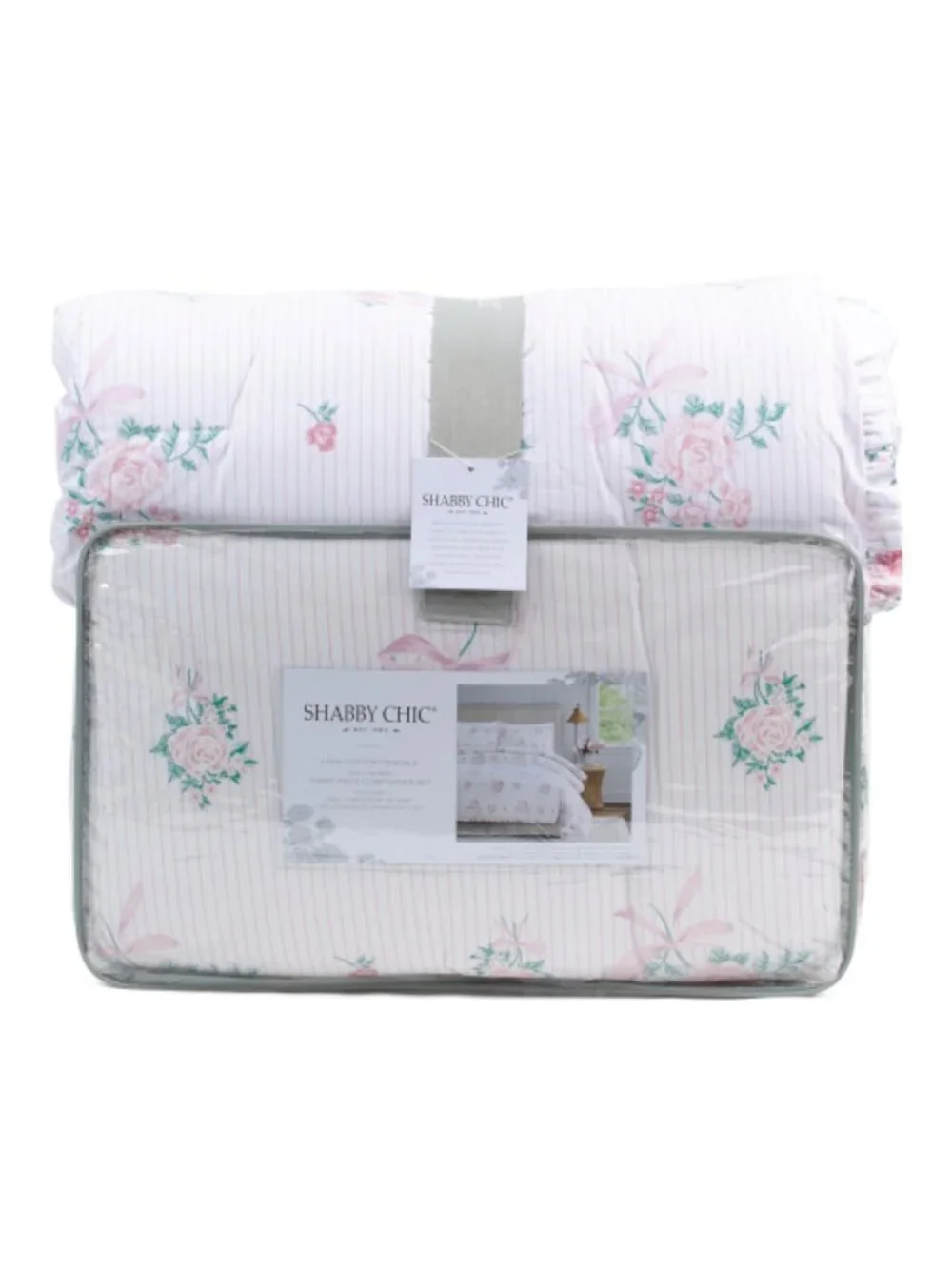 SHABBY CHIC Cotton Percale Floral Comforter Set